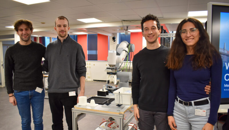 Team Politecnico of Milan. From left: Christian Cella, Matteo Colombo, Isacco Zappa, Martina Pelosi