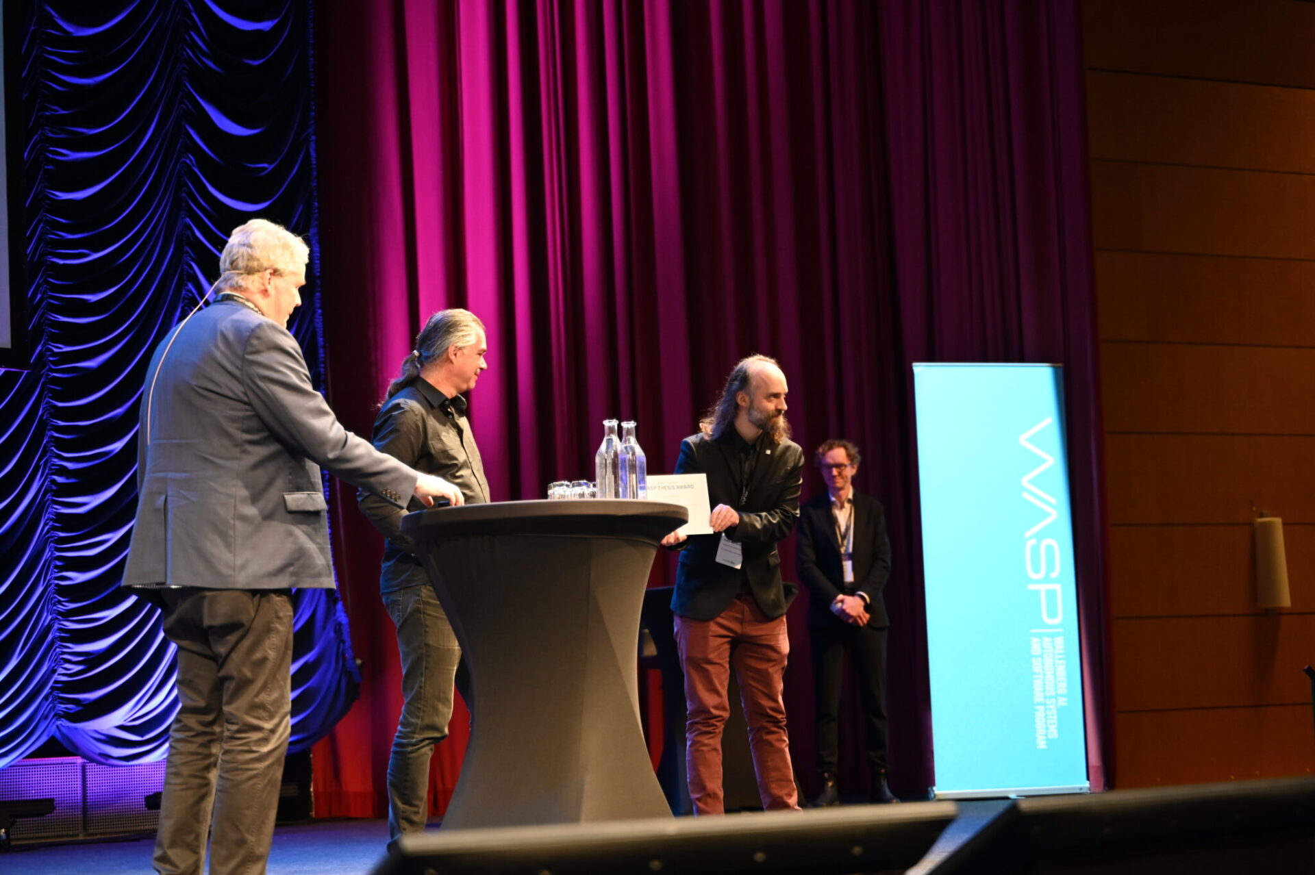 Shivam Mehta who received the Best thesis award could not attend the WASP Winter Conference. Gustav Eje Henter, Shivam's supervisor, was in Örebro to receive the award.