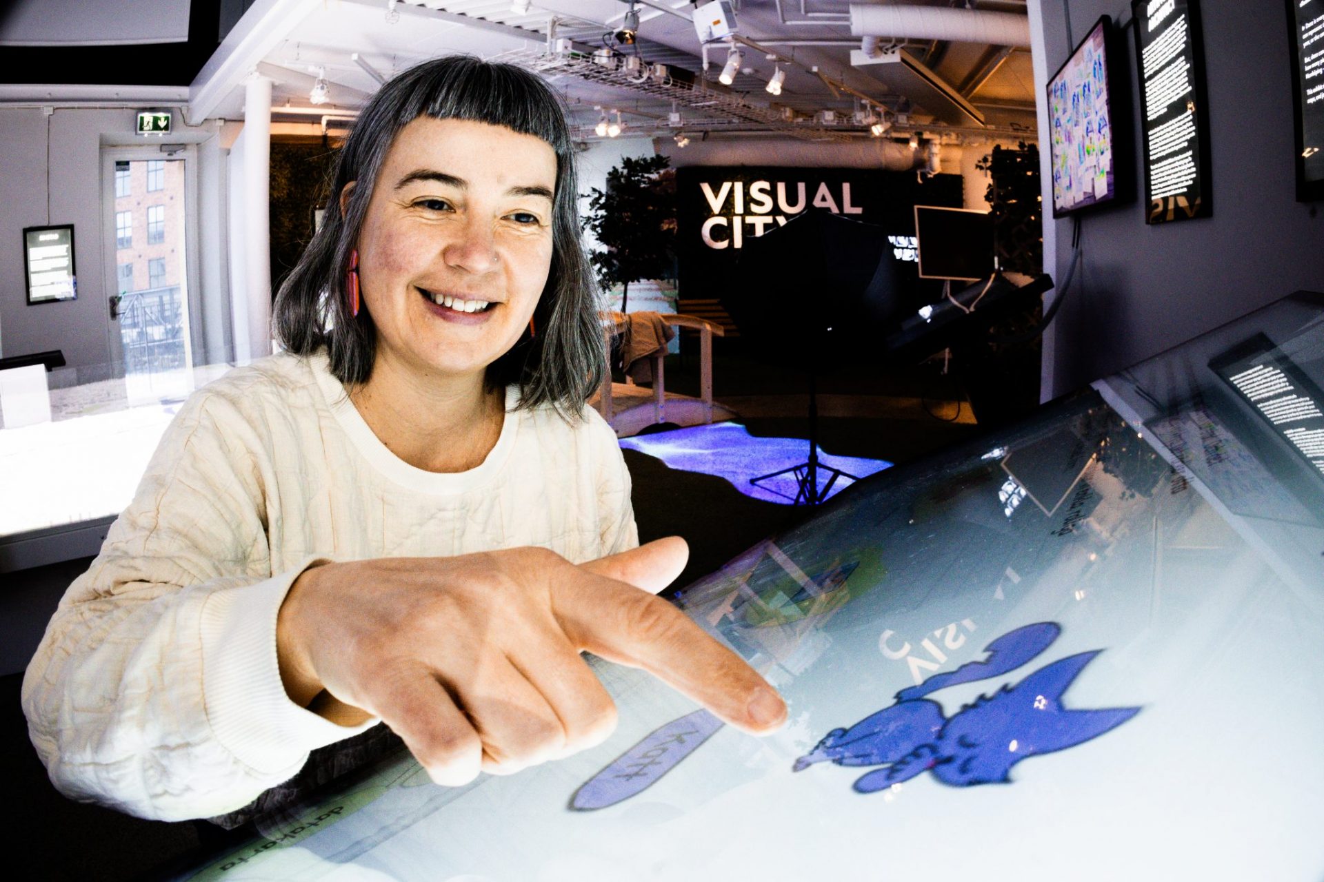 At the exhibition Data and me you can visualize your own data. Photo: Thor Balkhed. 
