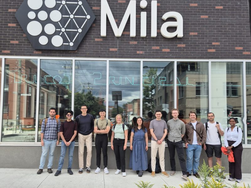 WASP cluster members in front of the Mila building in Montreal.