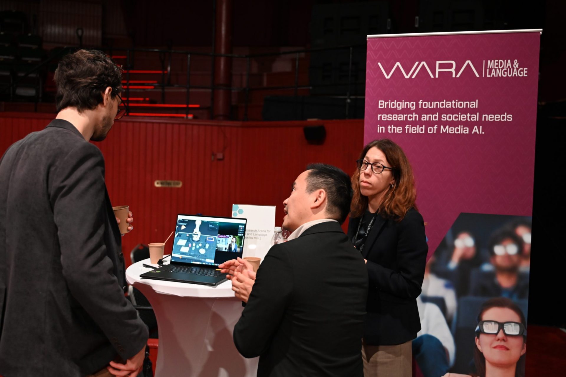 Exhibition people talking
